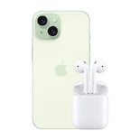 iPhone 15 128 GB Verde + Airpods 2 Blanco Reacondicionado