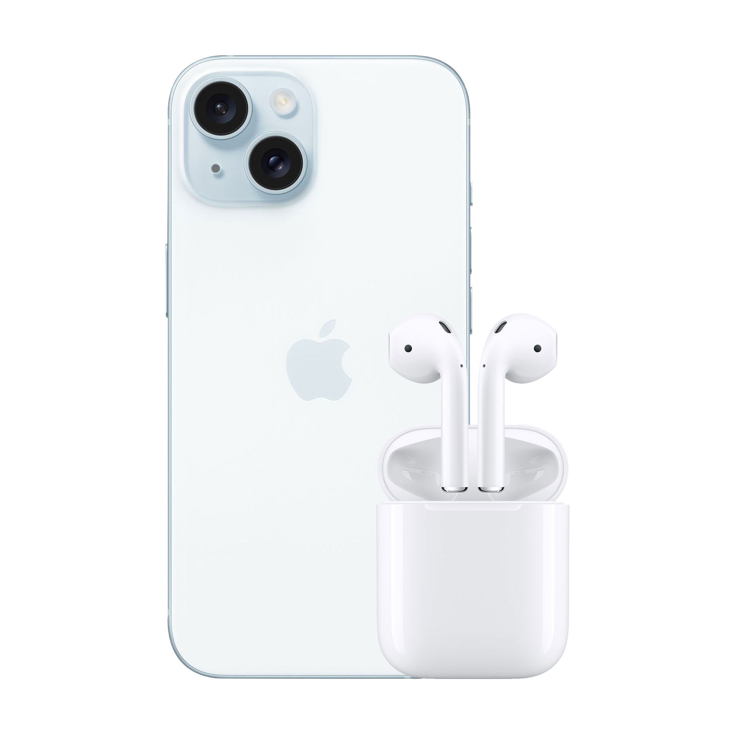 Foto 1 | iPhone 15 128 GB Azul + Airpods 2  Reacondicionado