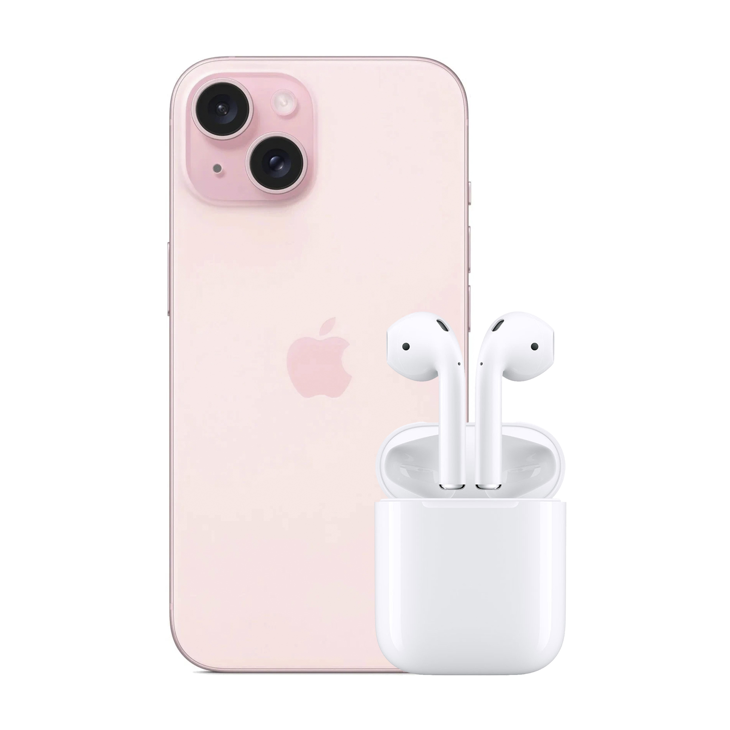 Foto 2 pulgar | iPhone 15 128 GB Rosa RFB + Airpods 2 Blanco Reacondicionado