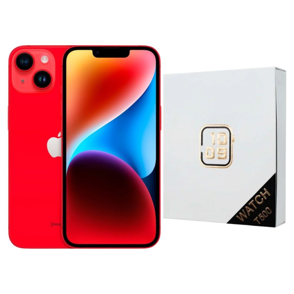 Foto 2 pulgar | Iphone 14 Plus 128gb Rojo Chip Reacondicionado + Reloj Genérico