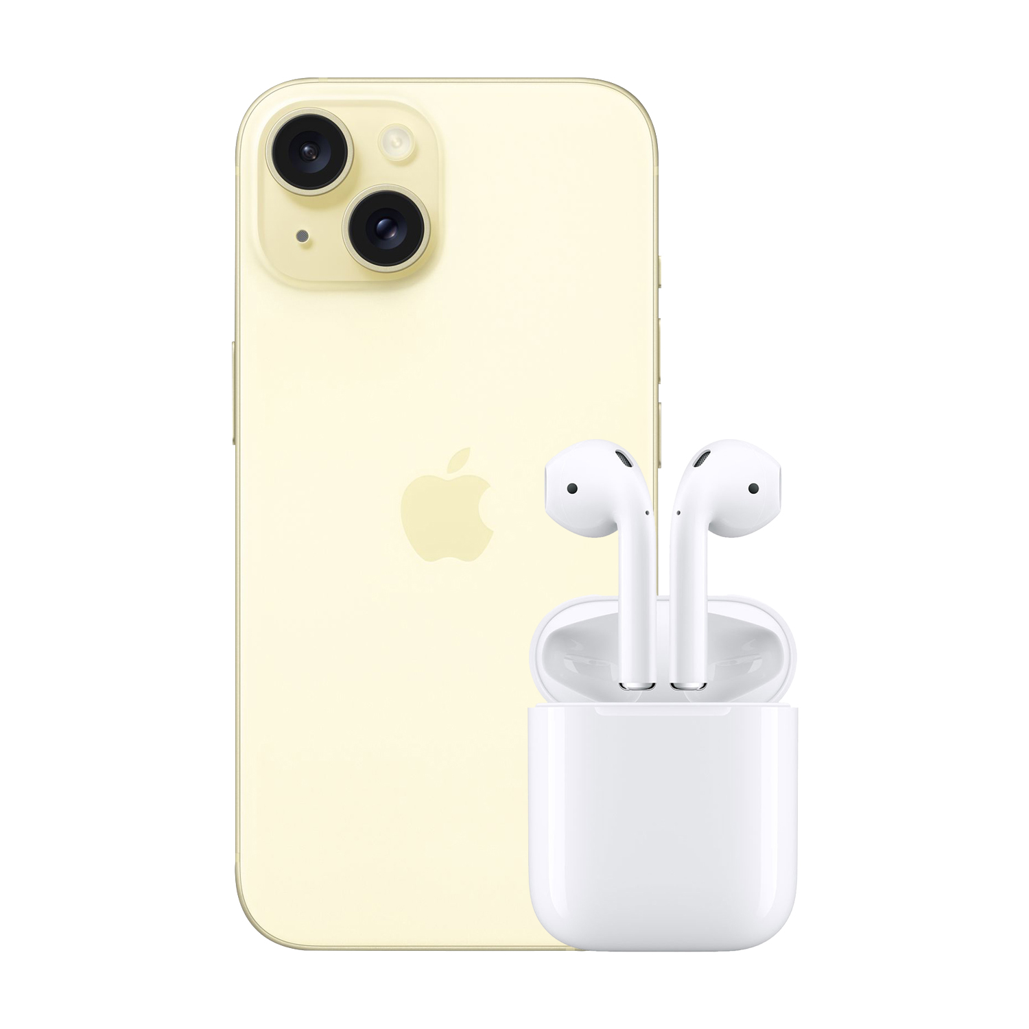 Foto 2 pulgar | iPhone 15 128 GB Amarillo RFB + Airpods 2 Blanco Reacondicionado