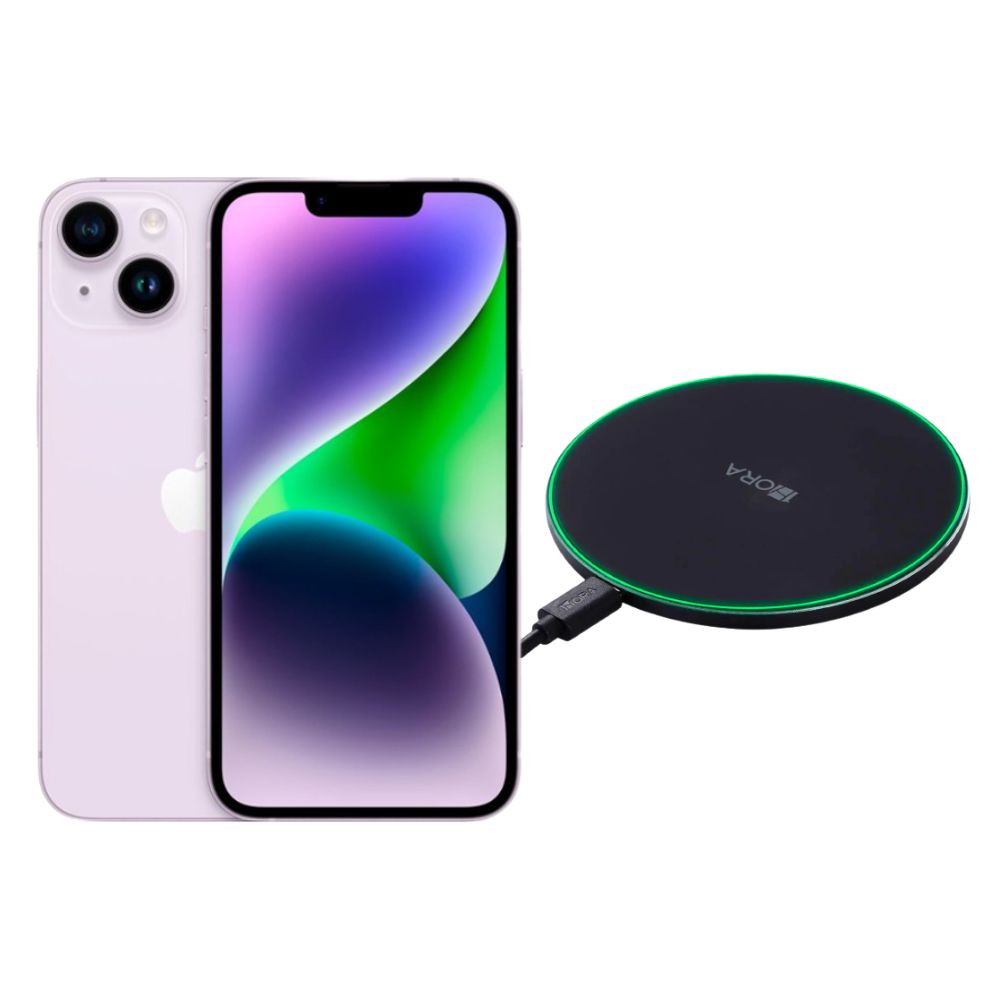 Foto 1 | Iphone 14 Plus 128gb Morado Chip Reacondicionado + Cargador Genérico