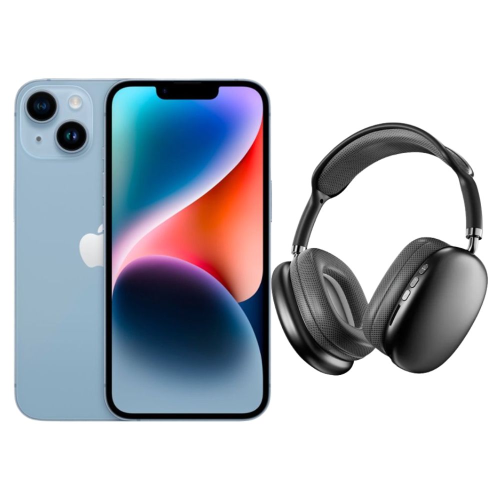 Foto 2 pulgar | Iphone 14 Plus 128gb Azul Chip Reacondicionado + Diadema Genérica