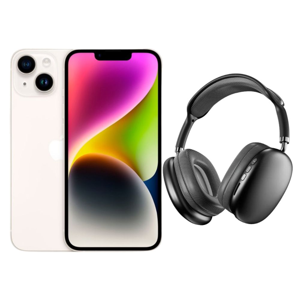 Iphone 14 Plus 128gb Blanco Chip Reacondicionado + Diadema Genérica