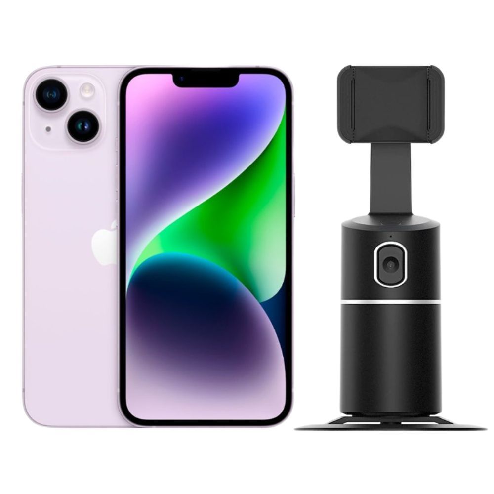 Foto 2 pulgar | Iphone 14 Plus 128gb Morado Chip Reacondicionado + Estabilizador