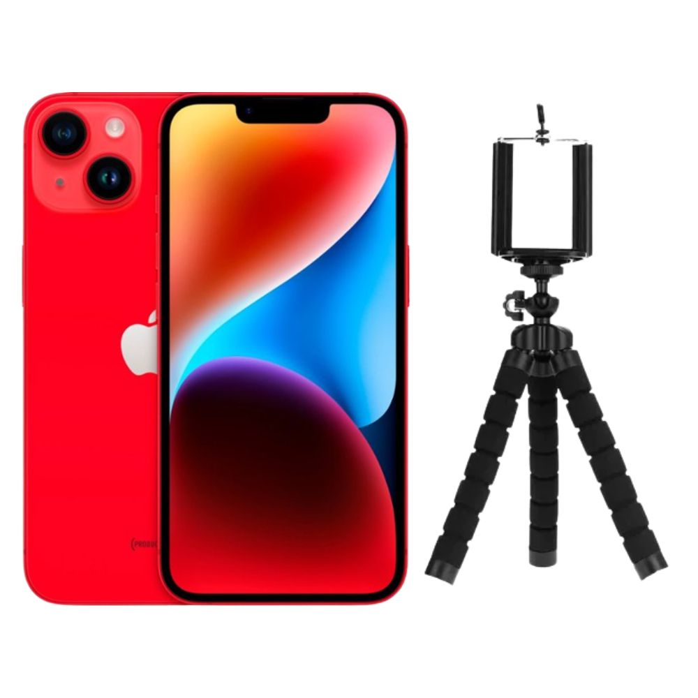 Foto 1 | Iphone 14 Plus 128gb Rojo Chip Reacondicionado + Tripode