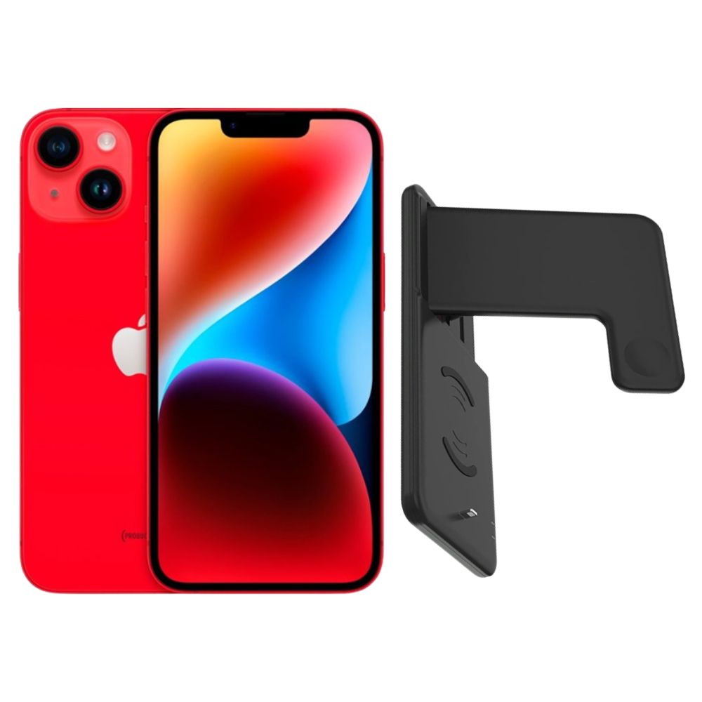 Foto 2 pulgar | Iphone 14 Plus 128gb Rojo Chip Reacondicionado + Soporte Cargador