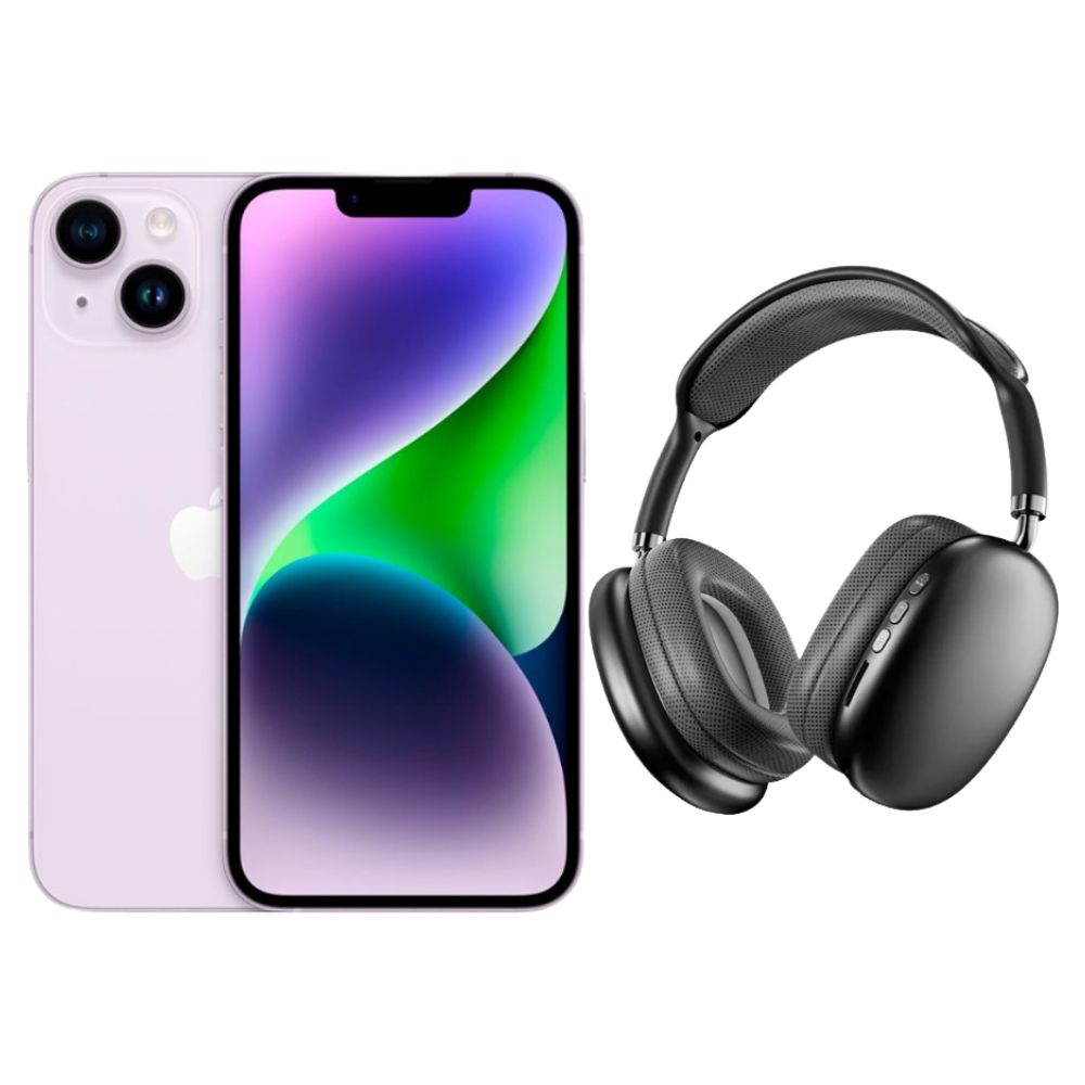 Foto 2 pulgar | Iphone 14 Plus 128gb Morado Chip Reacondicionado + Diadema Genérica