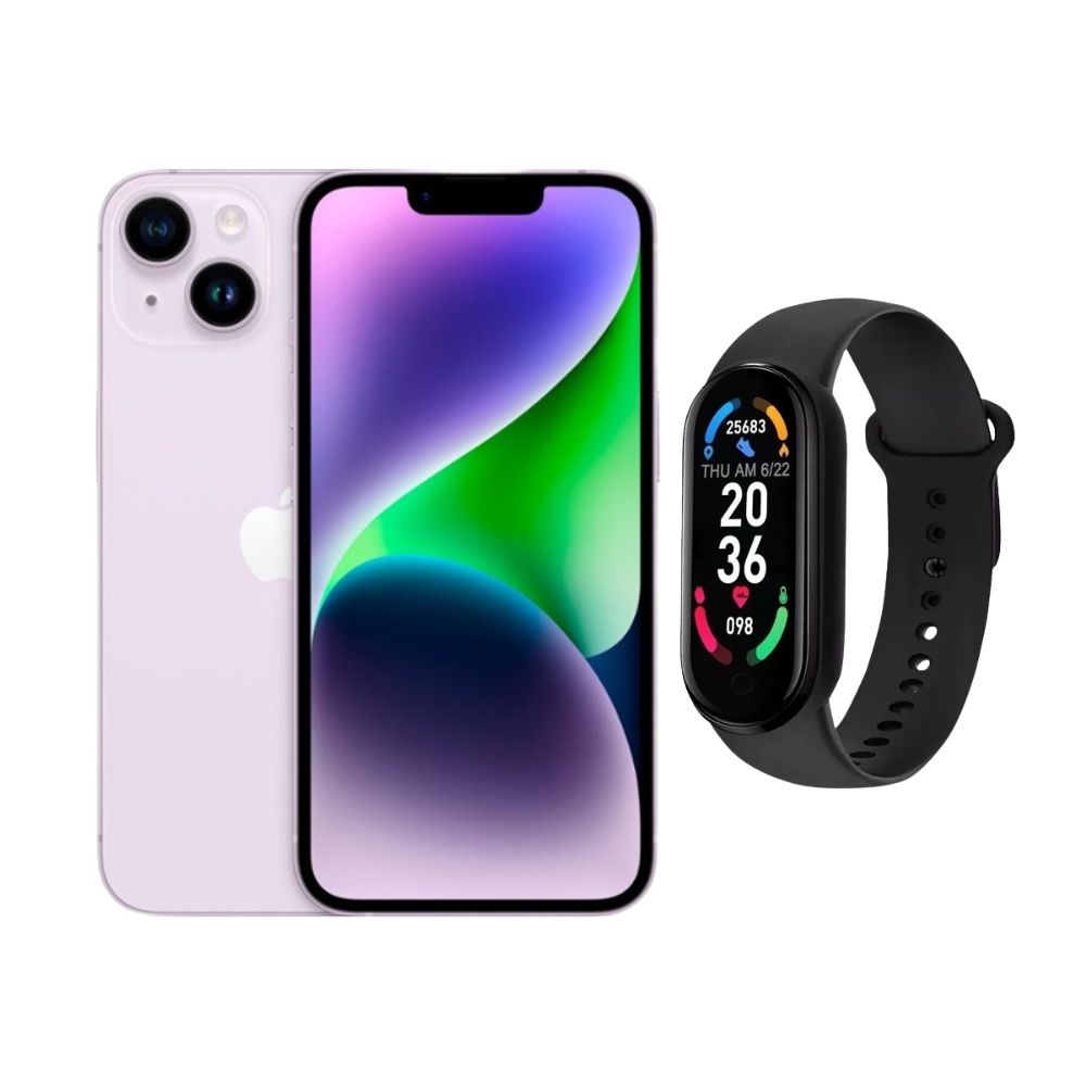 Foto 1 | Iphone 14 Plus 128gb Morado Chip Reacondicionado + Brasalete Genérico