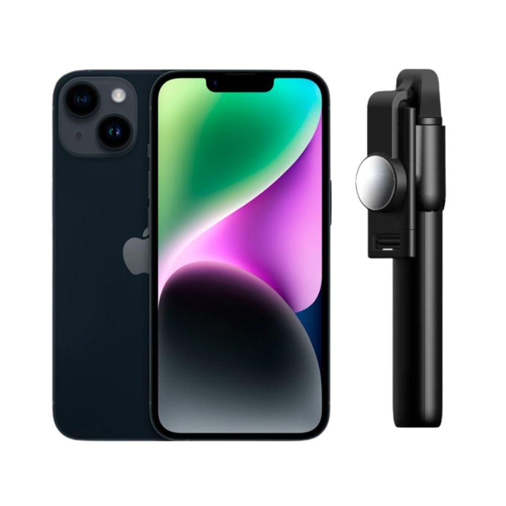 Foto 2 pulgar | Iphone 14 Plus 128gb Negro Chip Reacondicionado + Baston Bluetooth