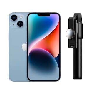 Foto 1 | Iphone 14 Plus 128gb Azul Chip Reacondicionado + Baston Bluetooth