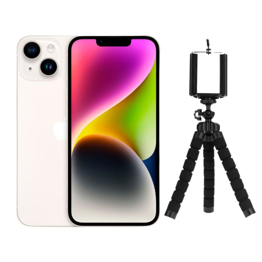 Foto 2 pulgar | Iphone 14 Plus 128gb Blanco Chip Reacondicionado + Tripode