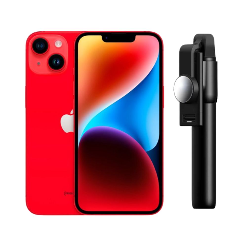 Foto 2 pulgar | Iphone 14 Plus 128gb Rojo Chip Reacondicionado + Baston Bluetooth