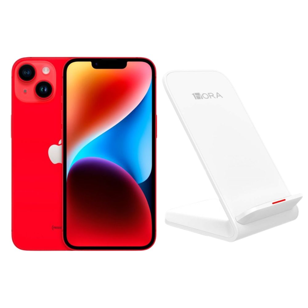 Iphone 14 Plus 128gb Rojo Chip Reacondicionado + Base Cargador