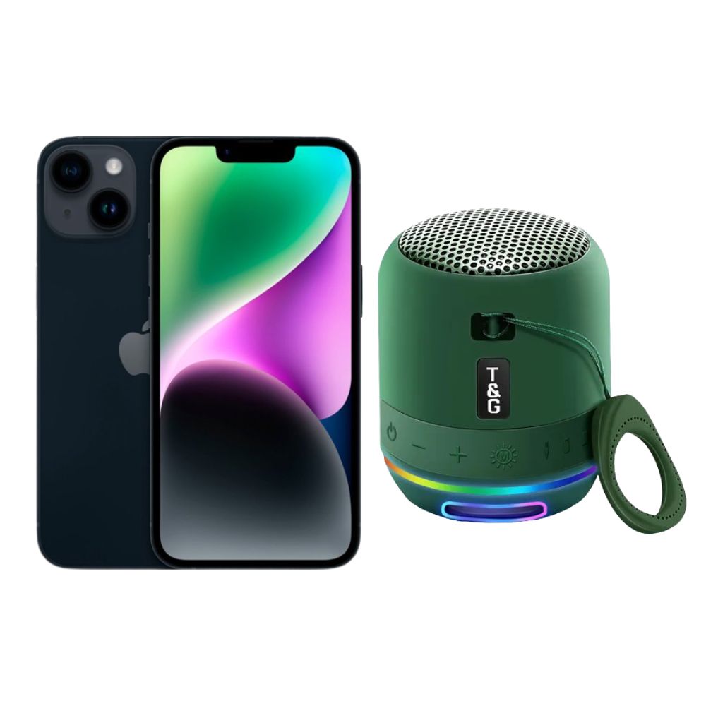Iphone 14 Plus 128gb Negro Chip Reacondicionado + Mini Bocina