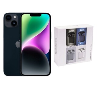 Foto 1 | Iphone 14 Plus 128gb Negro E-sim Reacondicionado + Audífonos Genéricos
