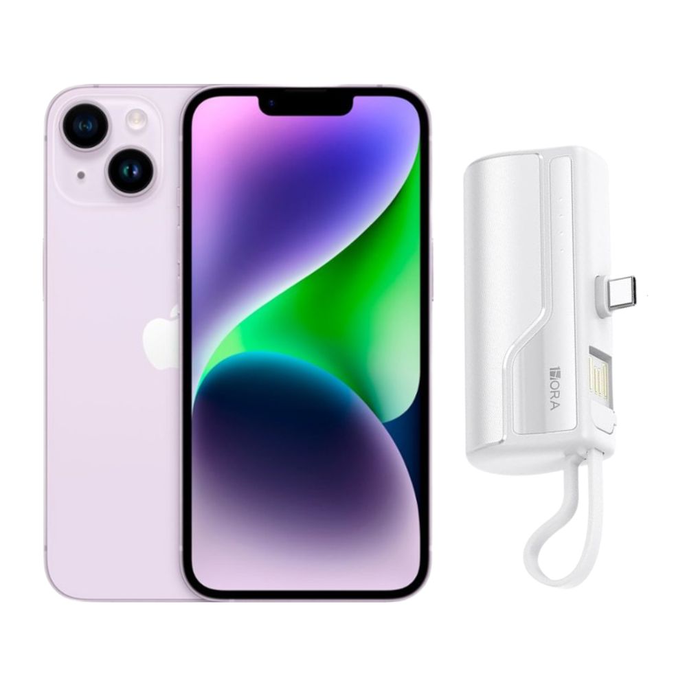 Iphone 14 Plus 128gb Morado Chip Reacondicionado + Mini Power Bank