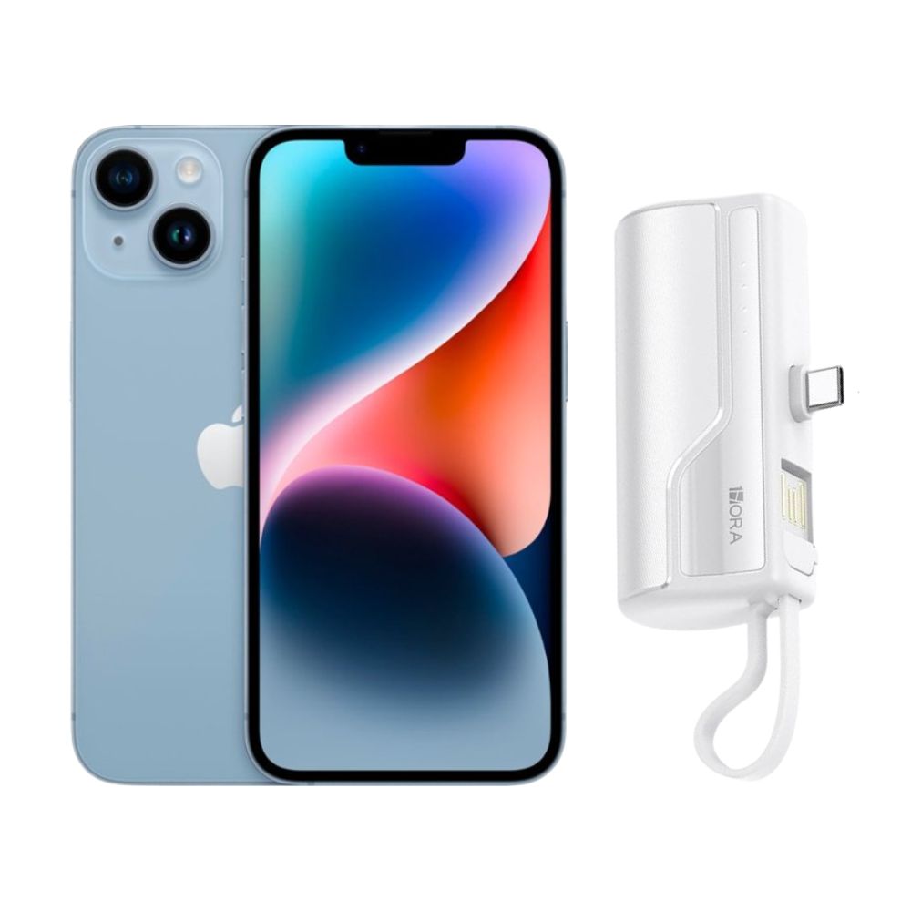 Foto 2 pulgar | Iphone 14 Plus 128gb Azul Chip Reacondicionado + Mini Power Bank