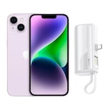 Iphone 14 Plus 128gb Morado E-sim Reacondicionado + Mini Power Bank