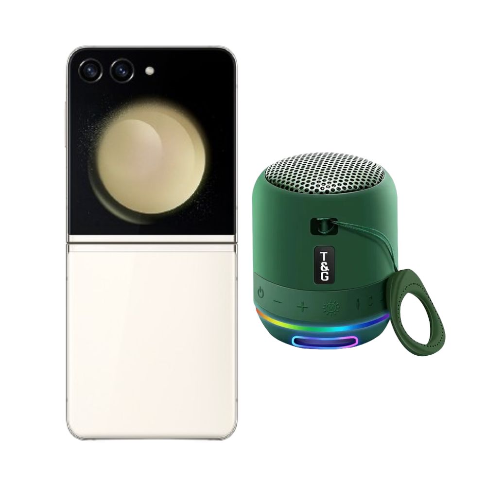 Foto 2 pulgar | Galaxy Z Flip 5 256gb Crema Reacondicionado + Mini Bocina