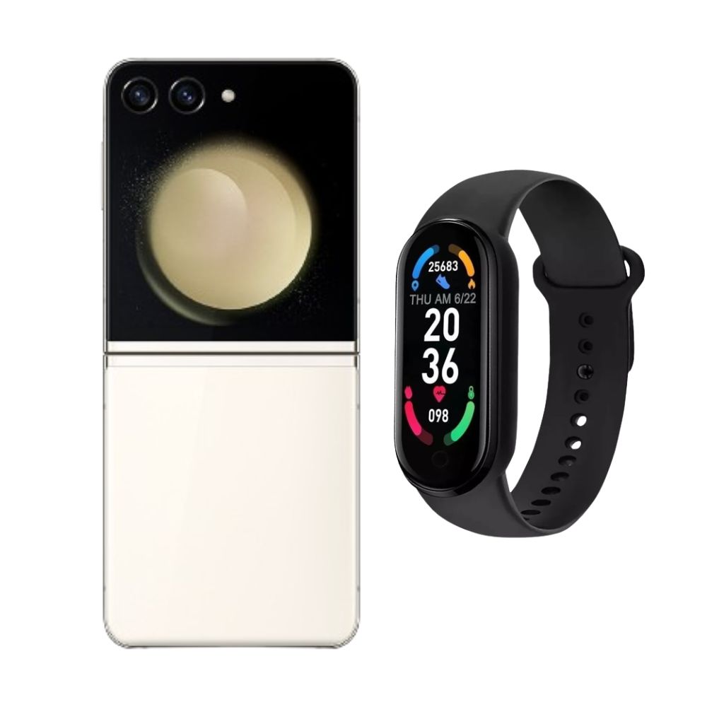 Foto 1 | Galaxy Z Flip 5 256gb Crema Reacondicionado + Brasalete Genérico