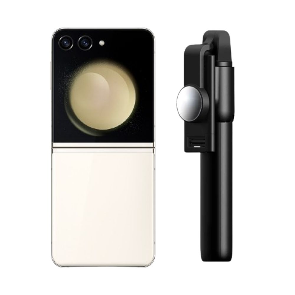 Foto 1 | Galaxy Z Flip 5 256gb Crema Reacondicionado + Baston Bluetooth