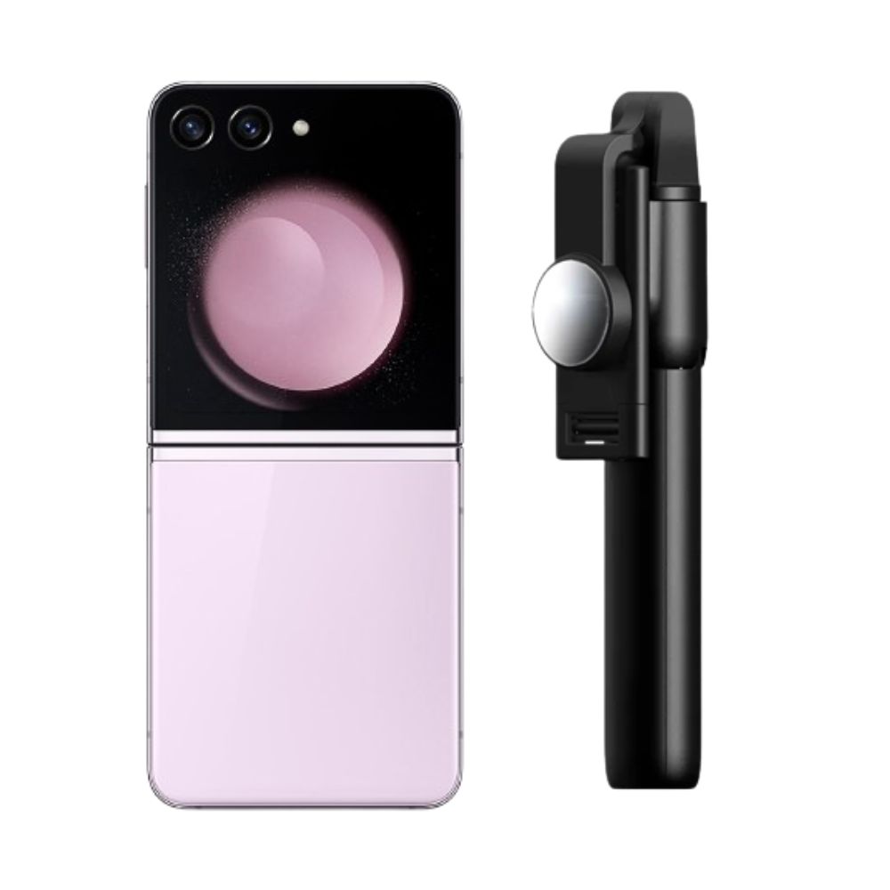 Foto 1 | Galaxy Z Flip 5 256gb Lila Reacondicionado + Baston Bluetooth