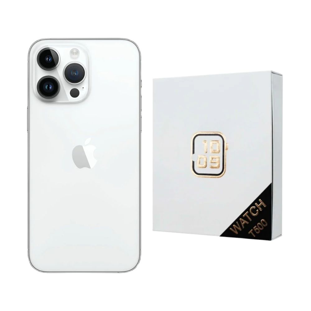 Iphone 14 Pro 128gb Plata Chip Reacondicionado Más Reloj Genérico