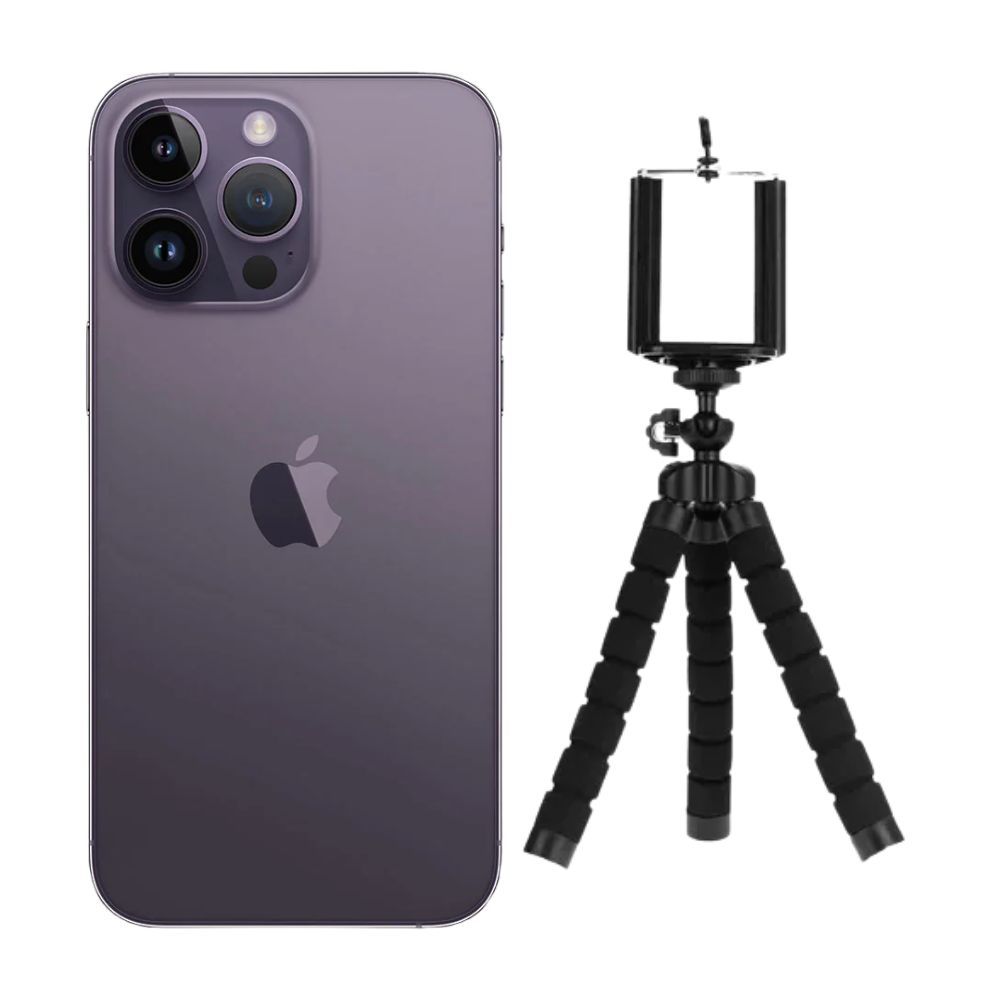 Foto 1 | Iphone 14 Pro 128gb Morado Chip Reacondicionado Más Tripode