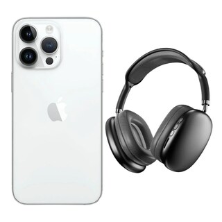 Foto 1 | Iphone 14 Pro 128gb Plata Chip Reacondicionado Más Diadema Genérica