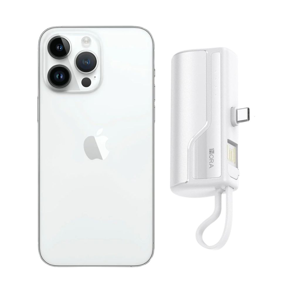 Iphone 14 Pro 128gb Plata Chip Reacondicionado Más Mini Power Bank