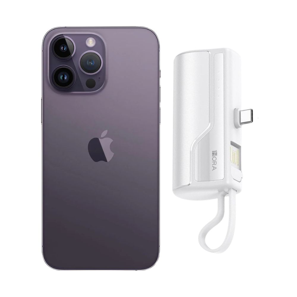 Foto 1 | Iphone 14 Pro 128gb Morado Chip Reacondicionado Más Mini Power Bank