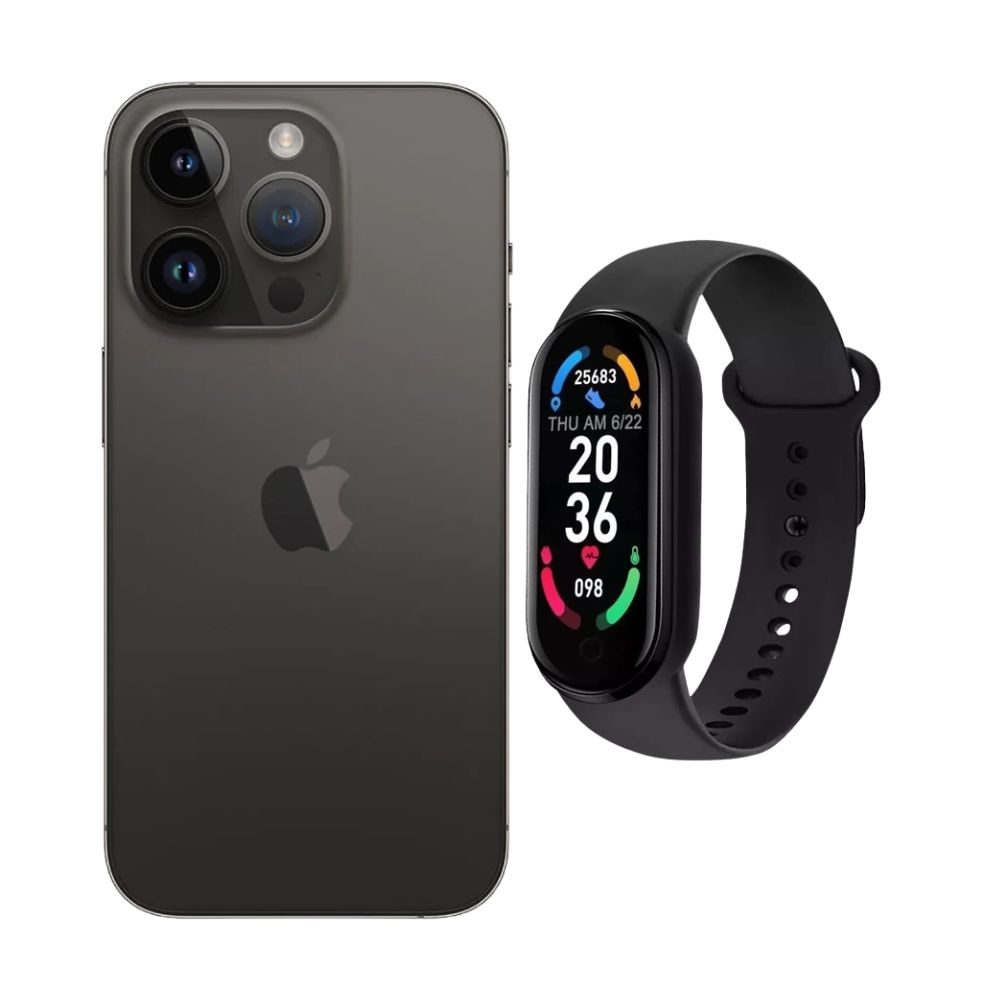 Foto 1 | Iphone 14 Pro 128gb Negro Chip Reacondicionado Más Brasalete Genérico