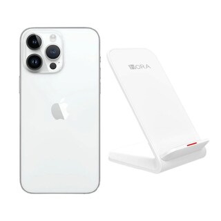 Foto 1 | Iphone 14 Pro 128gb Plata Chip Reacondicionado Más Base Cargador