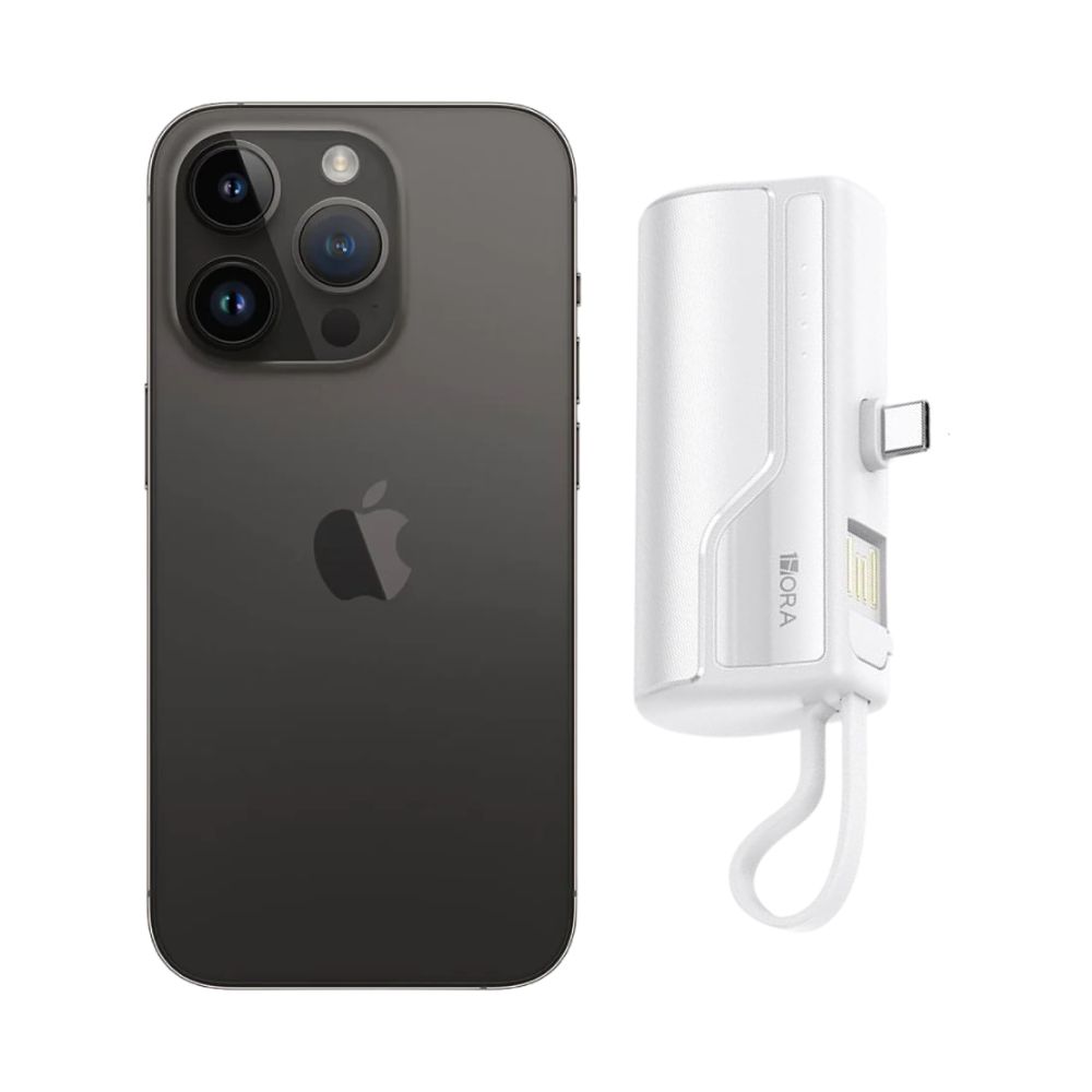 Iphone 14 Pro 128gb Negro Chip Reacondicionado Más Mini Power Bank