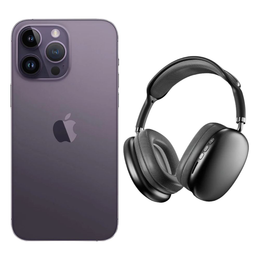 Iphone 14 Pro 128gb Morado Chip Reacondicionado Más Diadema Genérica