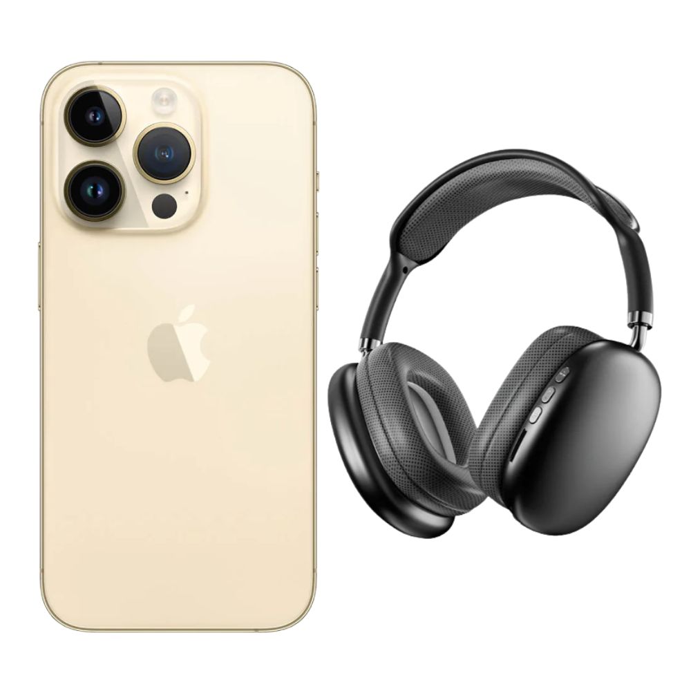 Foto 2 pulgar | Iphone 14 Pro 128gb Dorado Chip Reacondicionado Más Diadema Genérica