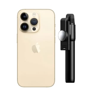 Foto 1 | Iphone 14 Pro 128gb Dorado Chip Reacondicionado Más Baston Bluetooth