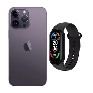Foto 1 | Iphone 14 Pro 128gb Morado Chip Reacondicionado Más Brasalete Genérico