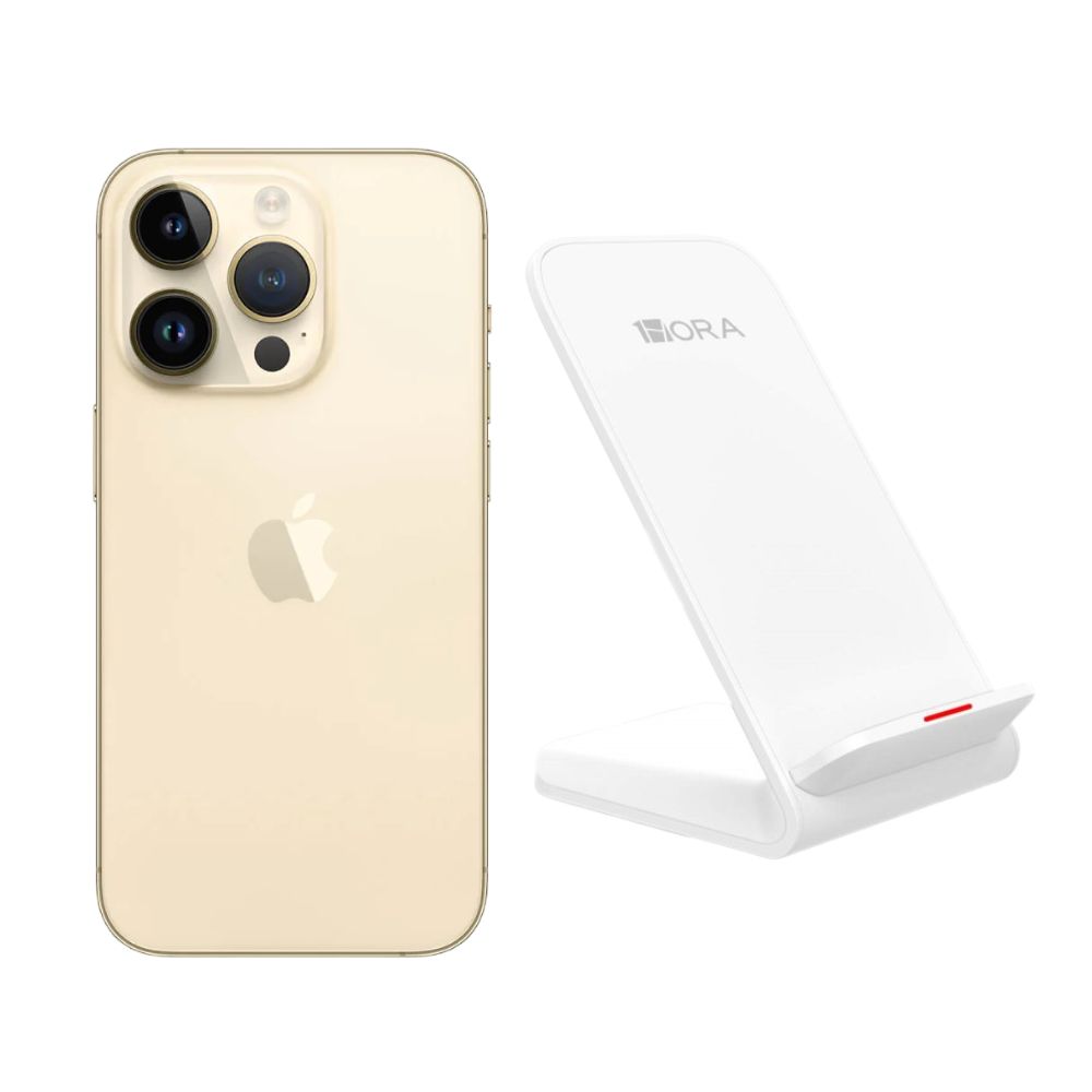 Iphone 14 Pro Max 128gb Dorado E-sim Reacondicionado Más Base Cargador