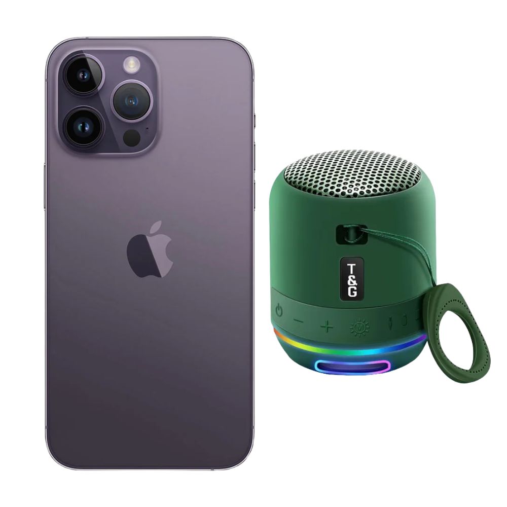 Foto 2 pulgar | Iphone 14 Pro Max 128gb Morado Chip Reacondicionado Más Mini Bocina