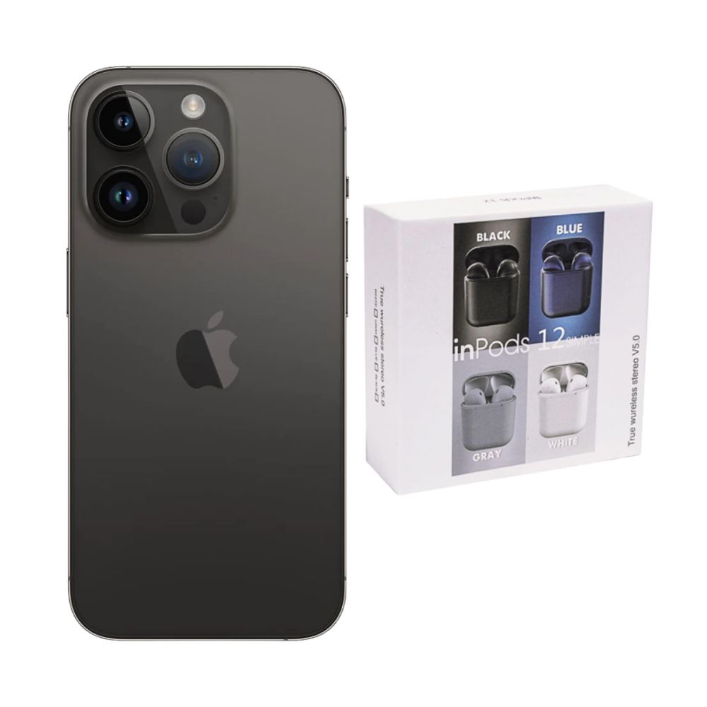 Foto 2 pulgar | Iphone 14 Pro Max 128gb Negro Chip Reacondicionado Más Audífonos Genéricos