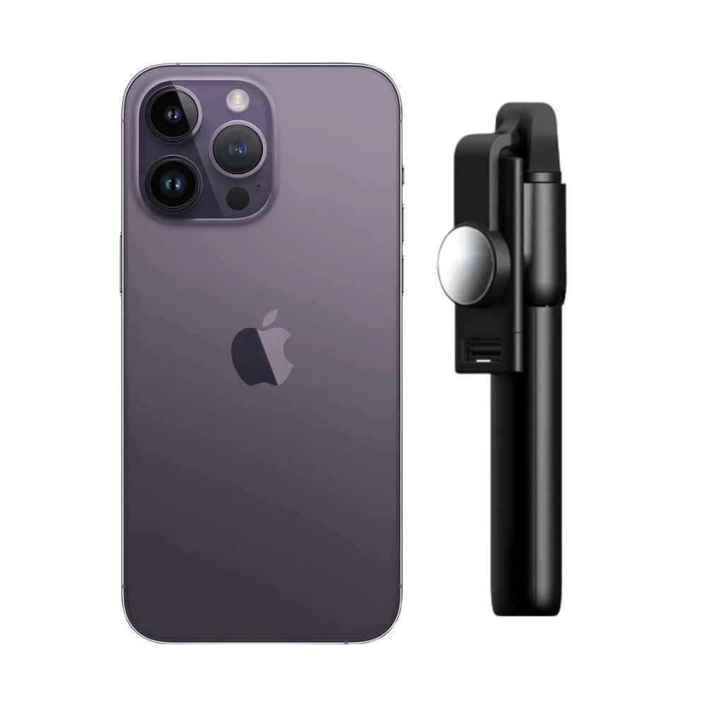Foto 1 | Iphone 14 Pro Max 128gb Morado Chip Reacondicionado Más Baston Bluetooth