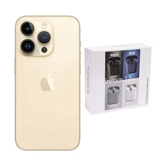 Foto 1 | Iphone 14 Pro Max 128gb Dorado Chip Reacondicionado Más Audífonos Genéricos