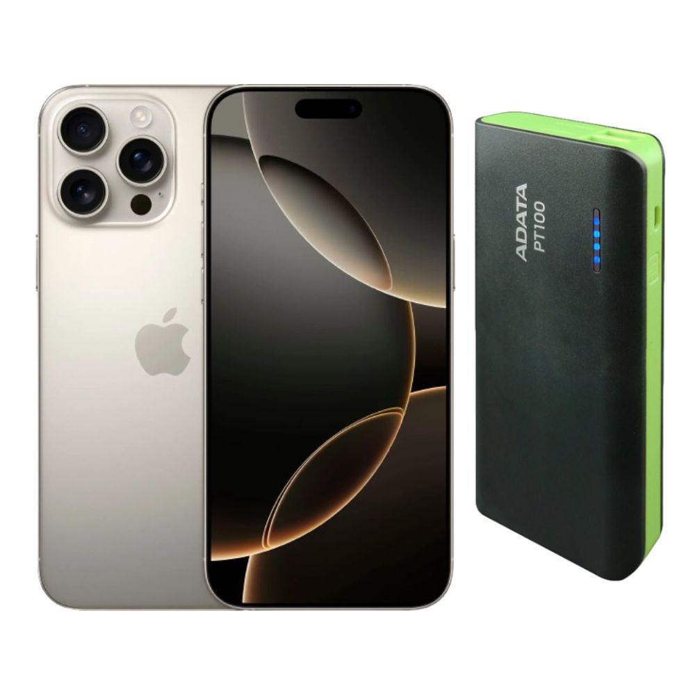 Iphone 16 Pro Max 256gb Natural Chip Reacondicionado Más Power Bank 10,000mah