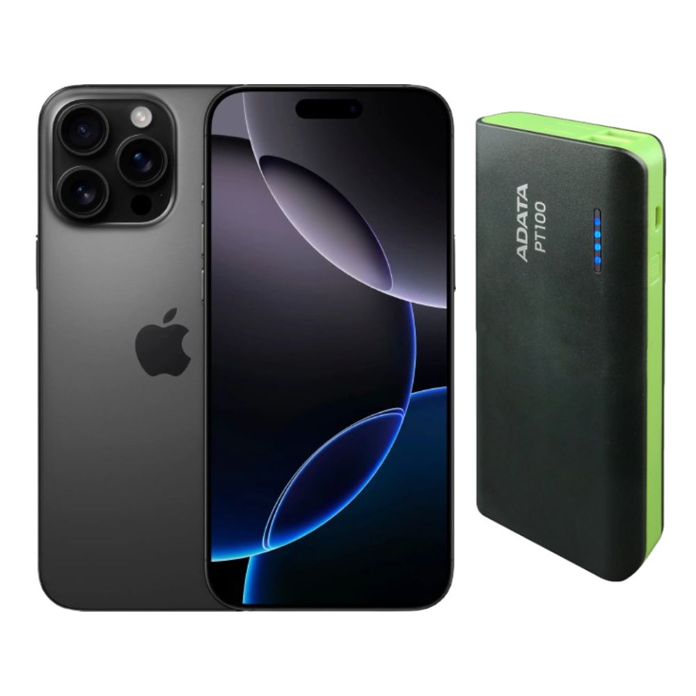 Iphone 16 Pro Max 256gb Negro Chip Reacondicionado Más Power Bank 10,000mah
