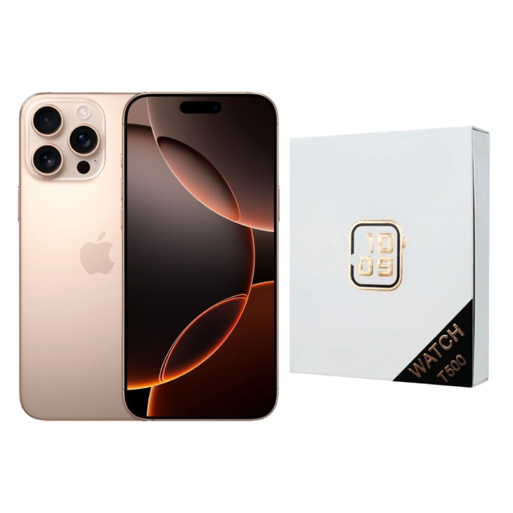 Foto 1 | Iphone 16 Pro Max 256gb Desierto Chip Reacondicionado Más Reloj Genérico