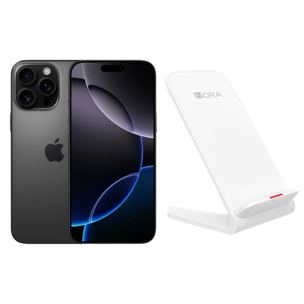 Iphone 16 Pro Max 256gb Negro Chip Reacondicionado Más Base Cargador