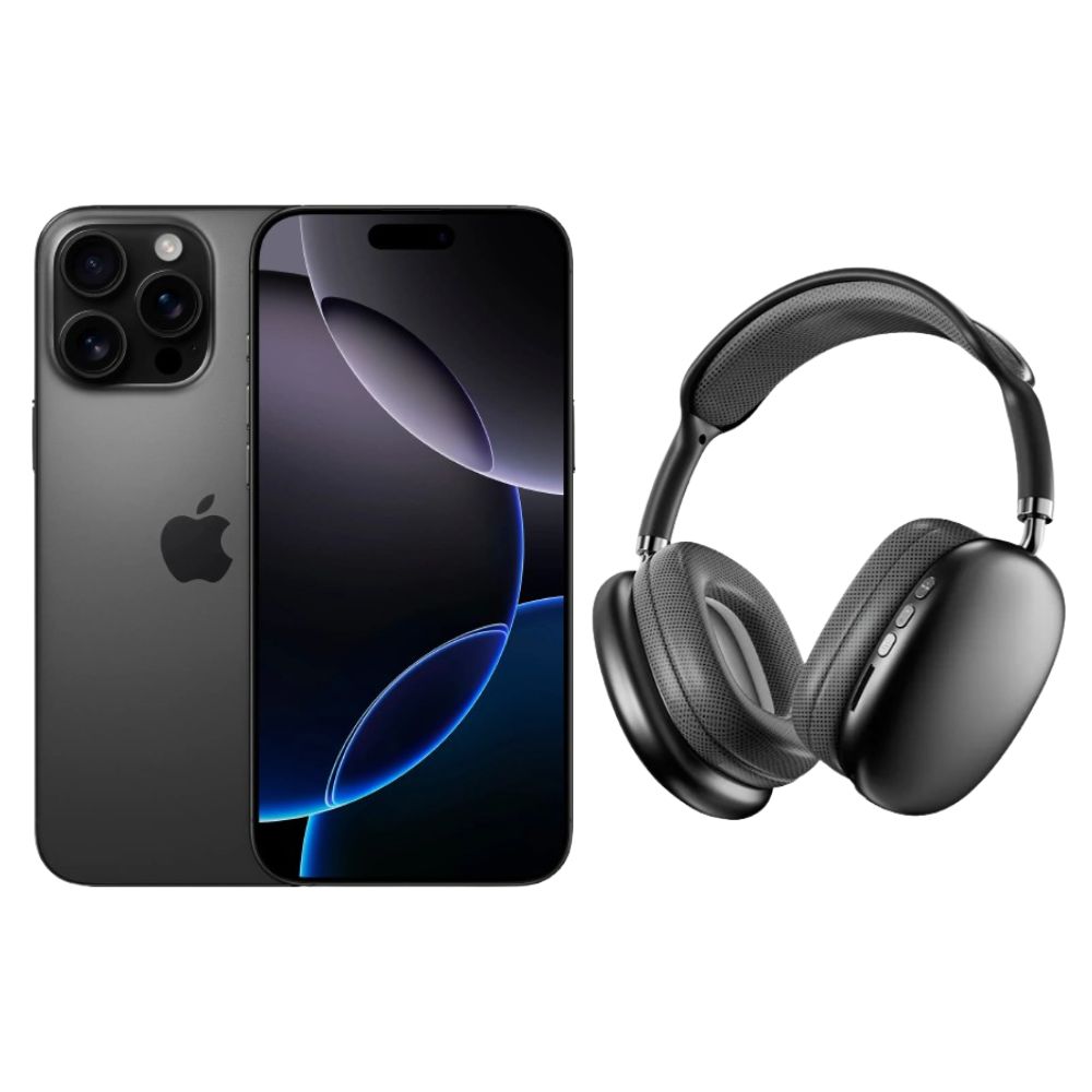 Foto 2 pulgar | Iphone 16 Pro Max 256gb Negro E-sim Reacondicionado Más Diadema Genérica