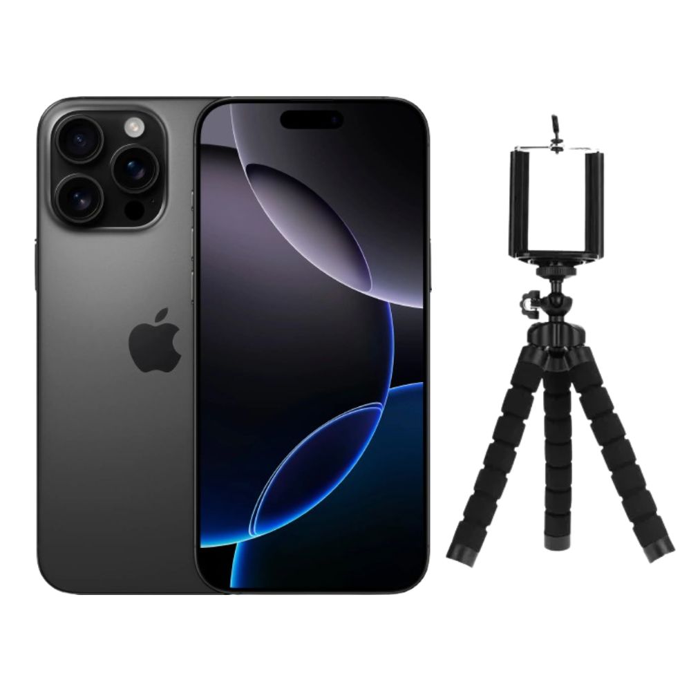 Iphone 16 Pro Max 256gb Negro E-sim Reacondicionado Más Tripode